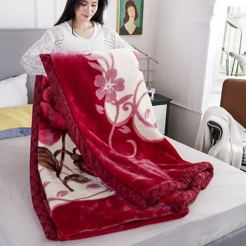 Fleece Flannel Blanket Solid Red Color Bed Covers for sofa Soft Adult Flower Throw Blankets Bedspread for the Couch H-552361