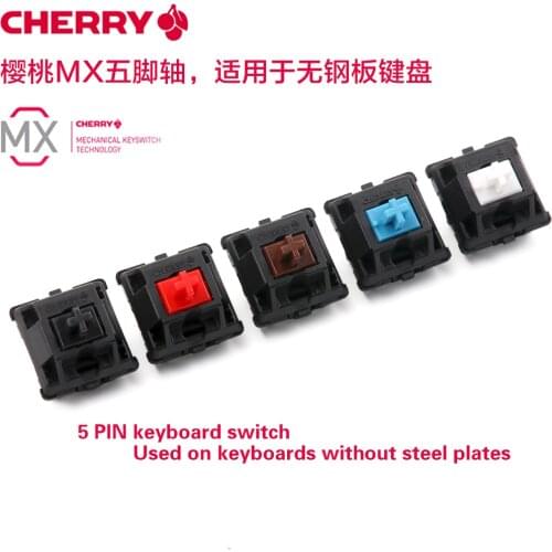 Original Cherry MX Mechanical Keyboard Switch Black Red Blue Brown white Axis Shaft Switch 5-pin Cherry Clear Switch