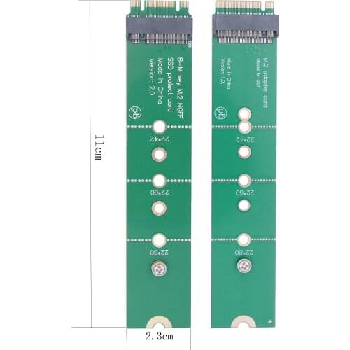 M.2 B+M key NGFF NVME AHCI male to female slot extension board hard disk interface test protection card