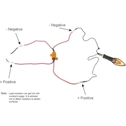 G5AD 1Pair Moto Resistance Power Resistor Load Decoding Resistor for LED Turn Signal Flash Light Repair Parts 25W 6.8Ohm