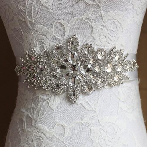 Luxury Rhinestones Crystals Bride Wedding Belts Sashes Accessories For Evening Party Gown Dresses Bridal Waistband Belt