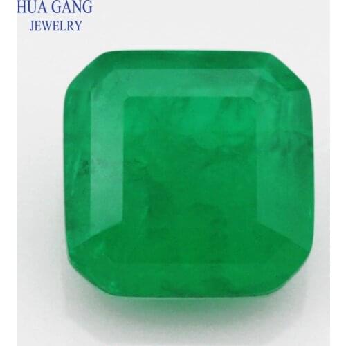 Synthetic Colombia Stone Square Chamfer Shape Step Cut For Jewelry Making Synthetic Crystla&Glass Gems 4x4~12x12mm Free Shipping