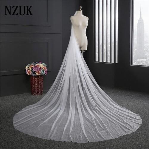 Elegant Wedding Accessories 3 Meters 1 Layer Wedding Veil White Ivory Simple Bridal Veil With Comb Wedding Veil Hot Sale