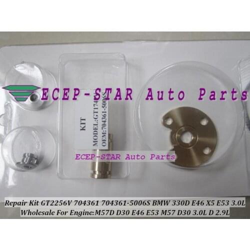 Turbo Repair Kit rebuild GT2256V 704361 704361-5006S Turbocharger For BMW 330D 330 D E46 X5 E53 3.0D 99- M57 D30 M57D 3.0L 2.9L