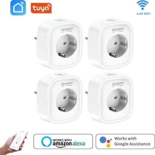 Gosund Tuya/Smart Life WiFi Smart Plug Socket 16A EU Control Home Appliances Work With Alexa Google Smart Home New Hot Sale