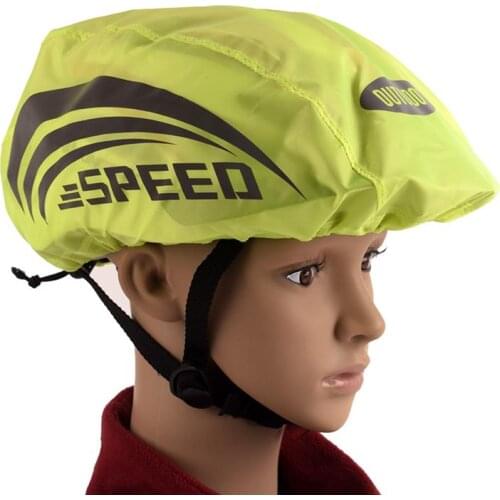 Universal Waterproof Bike Helmet Cover With Reflective Strip Cycling Bicycle Helmet Rain Cover Oxford Cloth Protection Cover