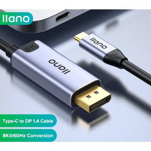 LLANO USB Type c 3.1 Displayport Cable for MacBook Samsung S8 Huawei Mate 10 display port to usb-c Thunderbolt adapter