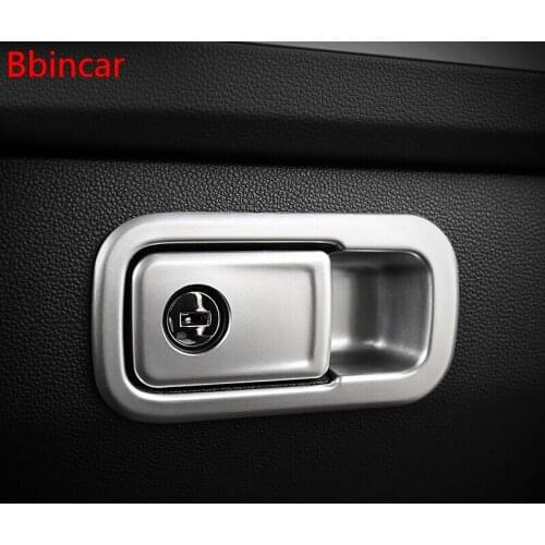 For Volkswagen VW Atlas Teramont 2017 2018 ABS Matte or Carbon Interior Storage Box Handle Bowl Cover Sticker 2pcs