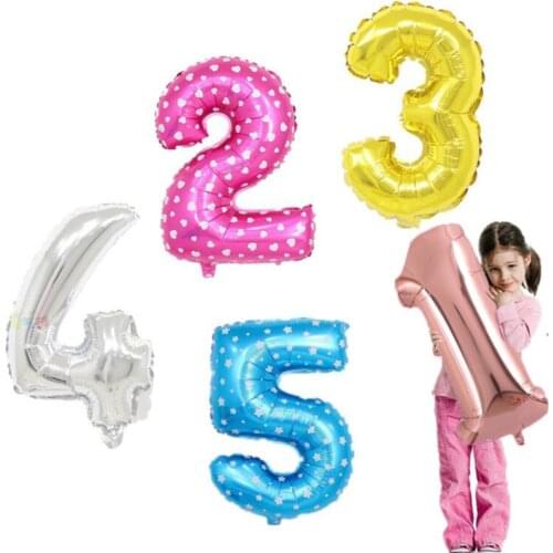 40 inch Gold Number Balloons 1 2 3 4 5 8 Number Digit Helium Foil Balloon aby Shower Birthday Party Wedding Decor Balls