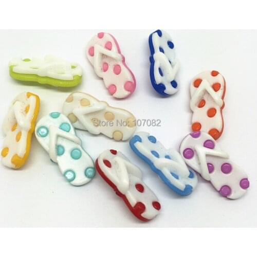 1000pcs 10x21mm Mixed Slippers Buttons Plastic Sewing Button With Shanks Baby Garment Sweater Accessories Embellishments