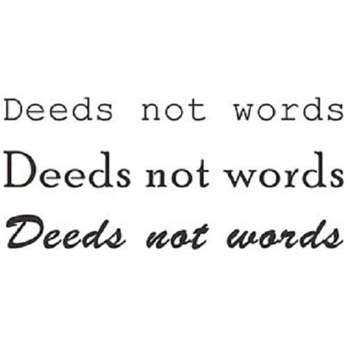 110MM×60MM Action is better than empty talk English famous saying font waterproof imitation tattoo tattoo sticker