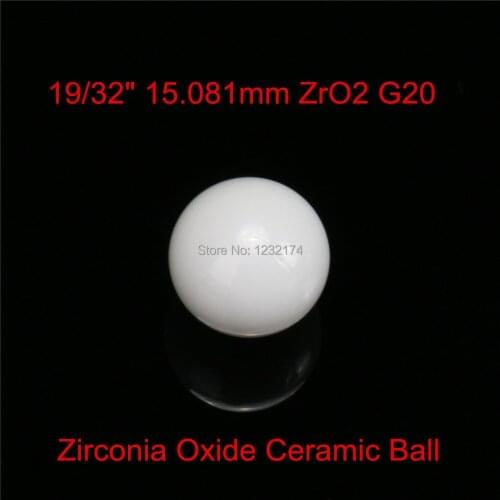 19/32"15.081mm ZrO2 Zirconia Oxide Ceramic Ball G20 5pcs for valve ball,bearing, homogenizer,sprayer,pump 15.081mm ceramic ball