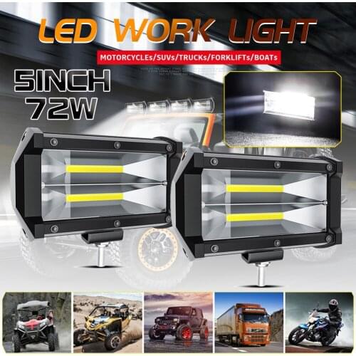 2PCS 72W 48LED Spotlight Work Light Car SUV Truck Driving Fog Lamp For Car Offroad 4x4 SUV ATV Truck Fire Truck 12V 24V