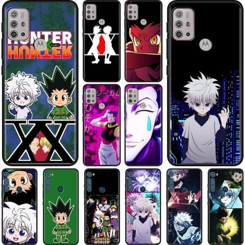 Phone Case For Moto G9 G8 Play Power Lite One Fusion E6s G30 Edge G Stylus Black Caso TPU Fundas Soft Bumper Hunter X Hunter