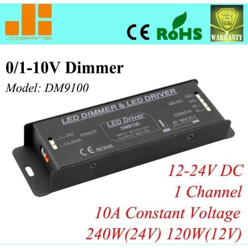 Free Shipping Top Selling, 0-10V dimmer, 0-10V dimming driver, 12V pwm dimmer, 1CH/10A/240W DM9100