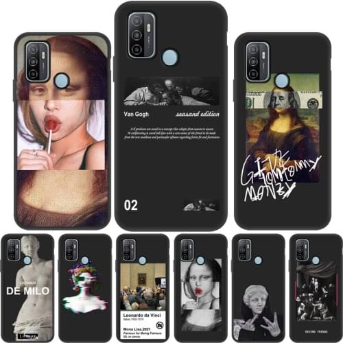 Mona Lisa Case For OPPO A53 A52 A72 A92 Case Luxury Back Cover For OPPO A 53 A92S A73 A94 A93 A91 A9 A5 A79 A71 A7 A59 A5S Cases
