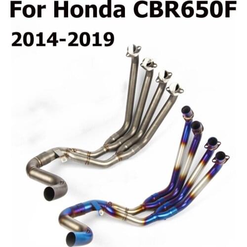 For CBR650R CBR650F CB650R CBR650 Motocross Exhaust System 2014-2019 Motorcycle Full Exhaust System Pipe CBR650 Front Pipe