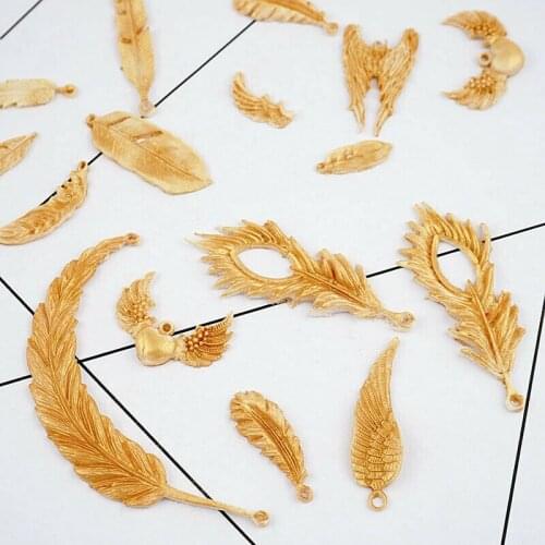 Flxible Silicone Feather Wing Pendant Epoxy Resin Mold for DIY Charm Pendant Necklace Jewelry Mould Casting Crafts Tools
