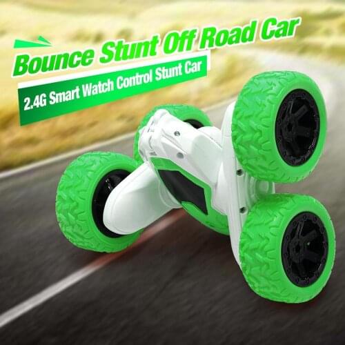 2.4G Intelligent Watch Control 360° Rotation mini Bounce Stunt Off Road Car RC Racing car kids toys