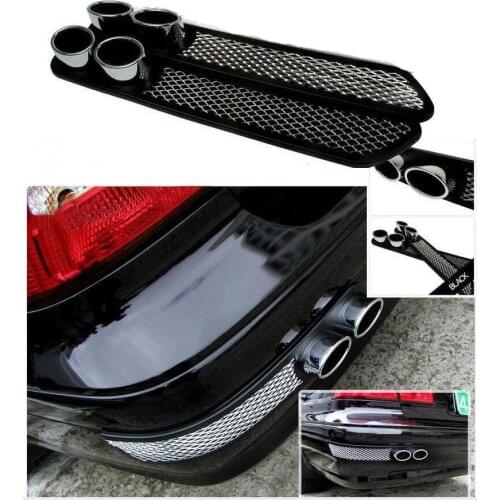 Chrome Exhaust Tail Pipes Rear Fender Exterior Decorative Simulation for Benz C350 FF Car Styling Car Stickers
