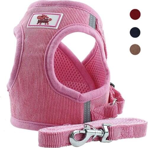 Dog Harness with Leash Set Dog Collar Adjustable Vest Walking Soft Breathable Collar for Small Medidum Dog Pet Products for Dog