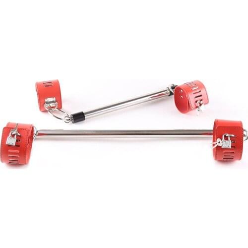 Ankle Wrist Cuffs Stainless Steel Spreader Bar Bdsm Women Fetish Bondage Restraint Sex Toys For Couples Adult Game