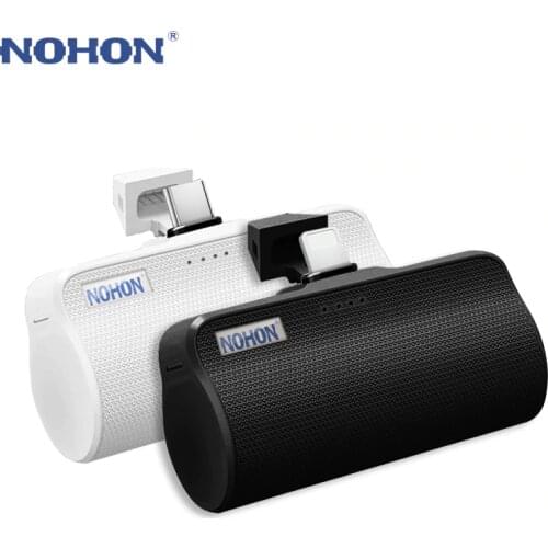 NOHON Mini Power Bank Wireless 3000mAh Portable External Battery Charger Type C For iPhone Xiaomi Huawei Samsung USB C Powerbank