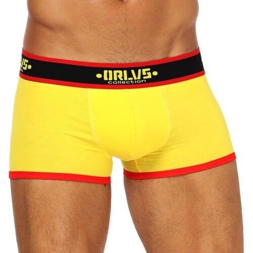 ORLVS Brand 50PC/LOT Wholesale Sexy Boxers Men Underwear Mesh Solid Shorts Cotton Breathable Male Panties Quick Dry Men Boxers