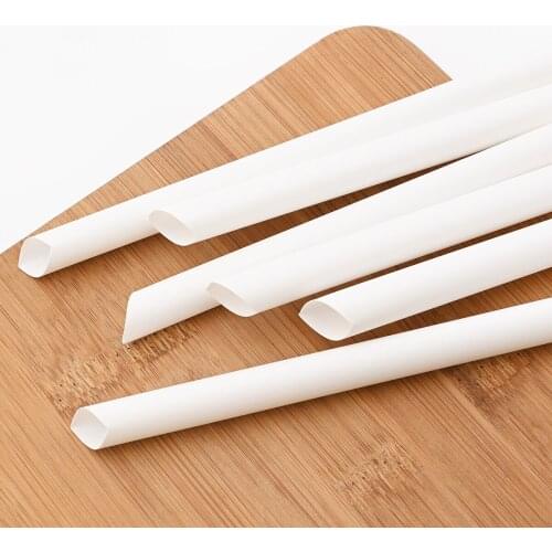 50Pcs Disposable Pear Drinking Straw Set Bubble Tea Juice Straw Bamboo Fiber Sturdy Straight Drinks Straws Bar Party Accessory