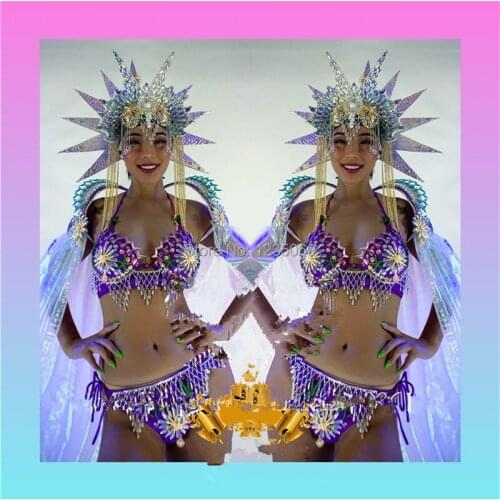 Nightclub Bar Sexy Lady Mermaid Party Evening Dress Headdress Catwalk TV Models Show Dance Bikini Suit Cloak Ballroom Costume