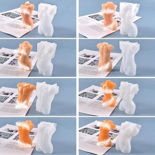 New DIY Resin Candle Mold Body Shape Art Sculpture Model Female Male Pregnant Silicone Mold Soap Mold Wax Mold Resin Craft