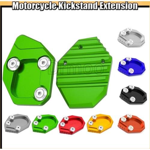 New Motorcycle Accessories CNC Side Stand Enlarge Plate Kickstand Extension For Kawasaki KLX250 2009-2014