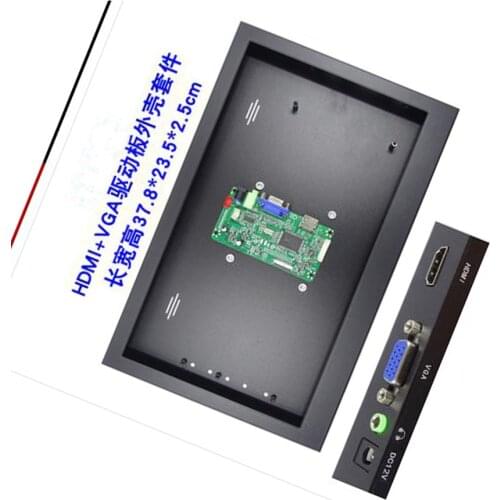 For LP156WH2 LED LCD 1366X768 panel 58C Controller board + Metal alloy case box back cover VGA HDMI-compatible kit