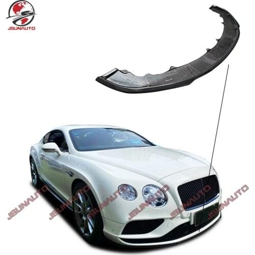 Carbon Fiber V8s Style Front Lip For Bentley Continental GT 2016-2018 Auto Modified Body Kit Front Diffuser Accessories