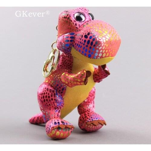 14 cm Dinosaur Plush Keychain Pendant Cartoon Anime Dragon plush stuffed toys doll Women Kids Gift