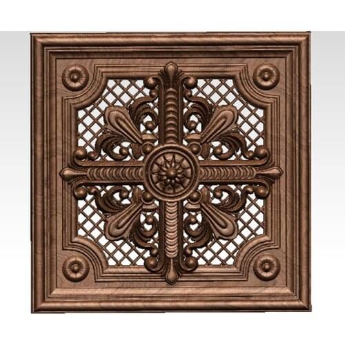 3D STL Model Home Decor Relief for CNC Router 3D Printer Aspire Artcam Door Window Decor Medieval Art Wall Hanger Frame