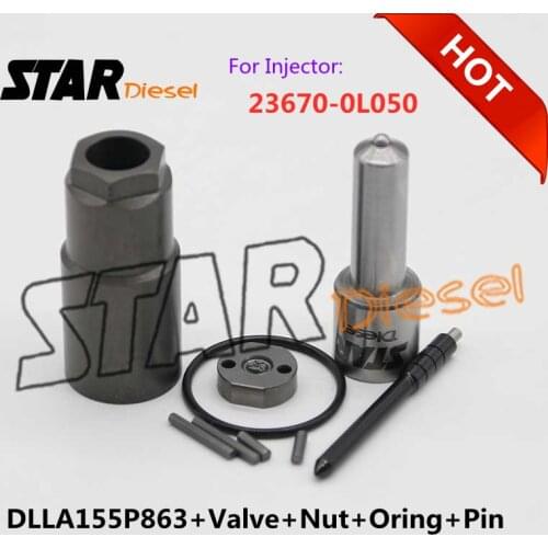 Diesel Injector 23670-09330 Repair Kits DLLA155P863 Nozzle Valve For Toyota Hilux 2kd 1kd 23670-0L050 23670-39186 23670-39216