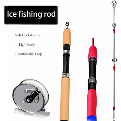 55 65 75CM Mini Telescopic Ice Fishing Rod Portable Carbon Fiber River Shrimp Carp Fishing Pole Winter Fishing Rod Tackle Pesca