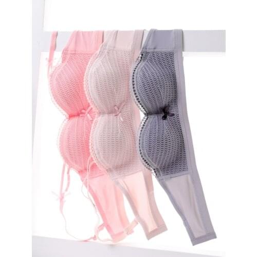 Comfy Thin Cup Brassiere Light Soft Breathable Lingerie Strapless Push Up Bra Femme Slip Resistant Breast Cover Womens Underwear