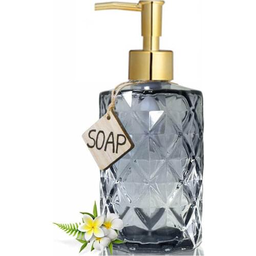 Vintage Shot Glass Hand Sanitizer Pressing Bottle Lotion Concave-Convex Texture Packaging Liquid Shower Gel Bathroom Set