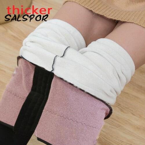 SALSPOR Plus Velvet Women Leggings Thicker Keep Warm High Waist Adjustable Legging Slimming Feminino Casual Pants Large Size