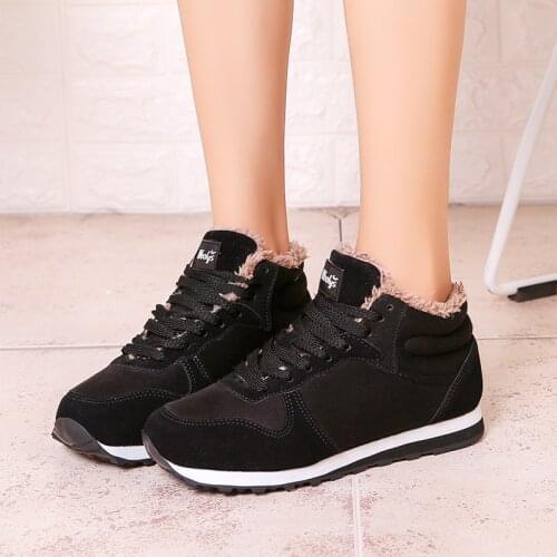 Large size Women Boots Winter Snow Boots Women 2019 Winter Sneakers Boots comfortable warm Unisex Solid Plush Shoes Mujer Botas