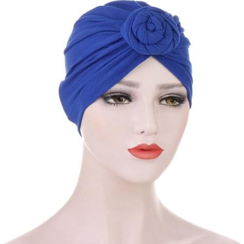 Donut Turban Caps for Women Chemo Hat Islamic Cotton Headscarf Hat Female Headband Turbans Muslim Cap female headwraps hat