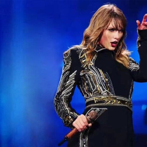 Women Fashion Show Beading Shining Celebirty Party Dress High Quality Long Sleeve Bodycon Black Bandage Dress Vestidos Wholesale