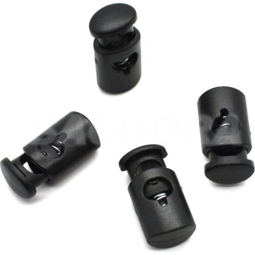 10pcs/pack Cord Lock Stopper Cylinder Barrel Plastic Toggle Clip For Garment Accessories Size:24mm*12mm*8.5mm