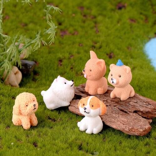 12PCS Mini Animal Fairy Garden Miniature Simulation Cat Dog Dollhouse Miniature Model Doll House Decoration Dolls Accessories