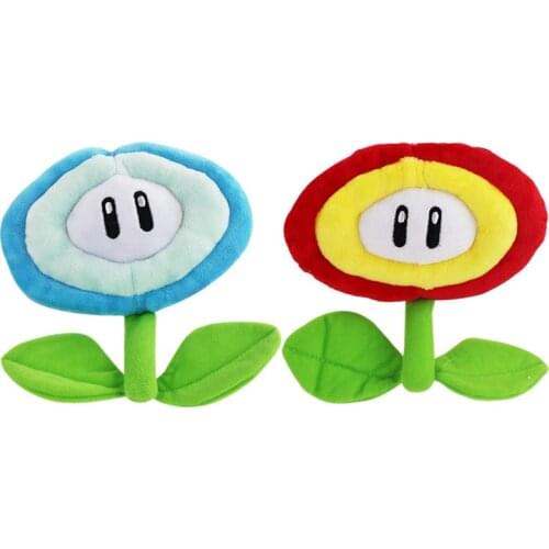 17cm Fire Ice Blue Flower Plush Toys cartoon Dolls Birthday gift for children