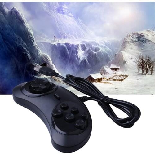 2020 new USB Gamepad Game Controller 6 Buttons for SEGA USB Gaming Joystick Holder for PC MAC Mega Drive Gamepads
