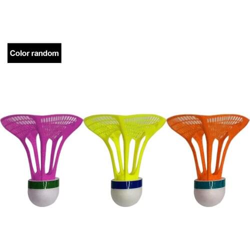 3Pcs/lot Badminton Airshuttle Plastic Nylon Ball for Training 3 Pcs Feather Shuttlecock Birdies Resistance To Wind