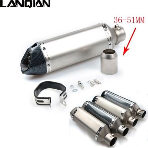 38- 51MM Carbon fiber Motorcycle Escape Modified Muffle Exhaust Pipe for HONDA CBR400 CB400 VTEC MC22 MC29 CB750 CBR600